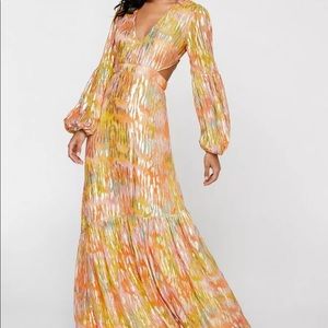 Nasty Gal Metallic Maxi Dress